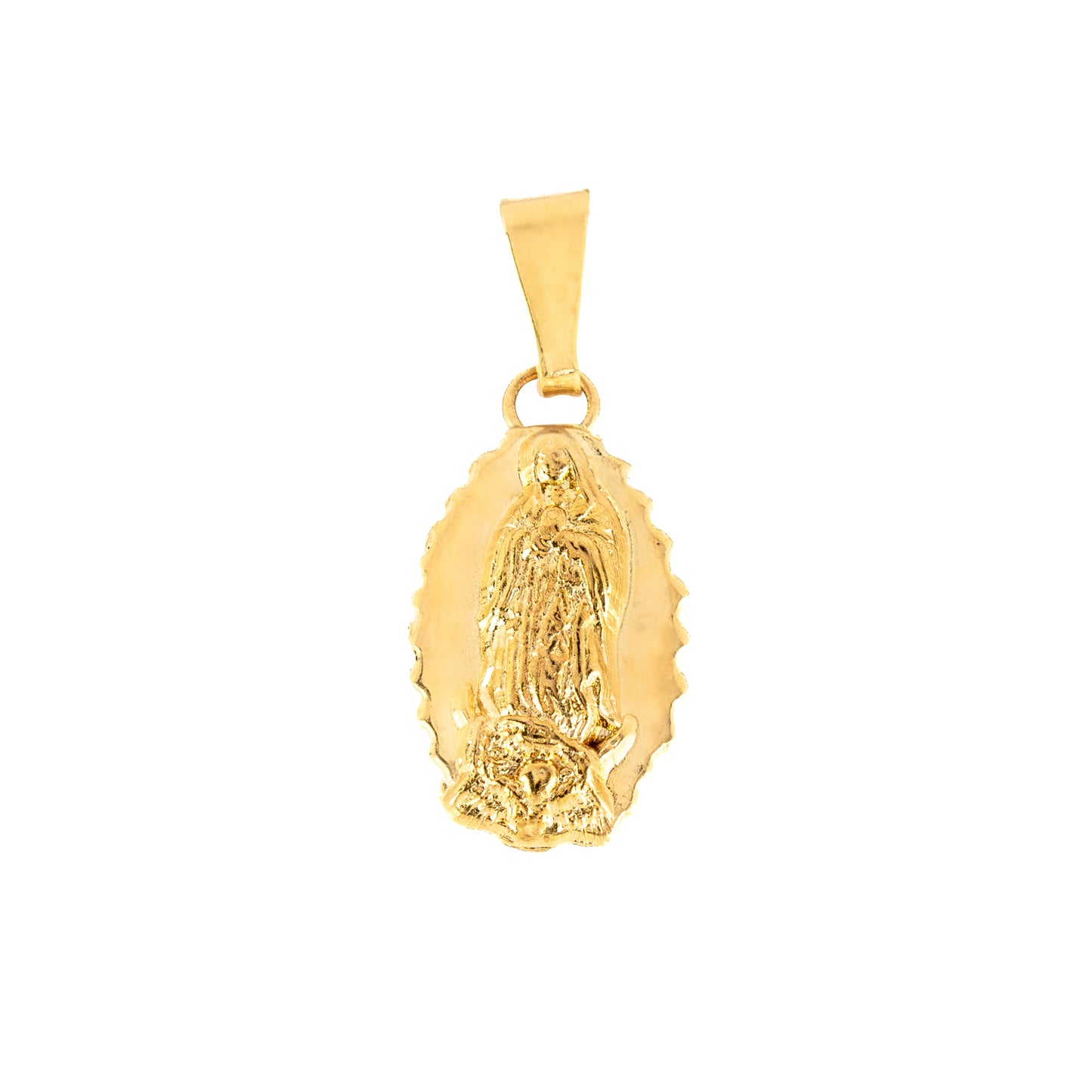 Medalla Virgen De Guadalupe En Oro 14k. Oro Fino Joyería