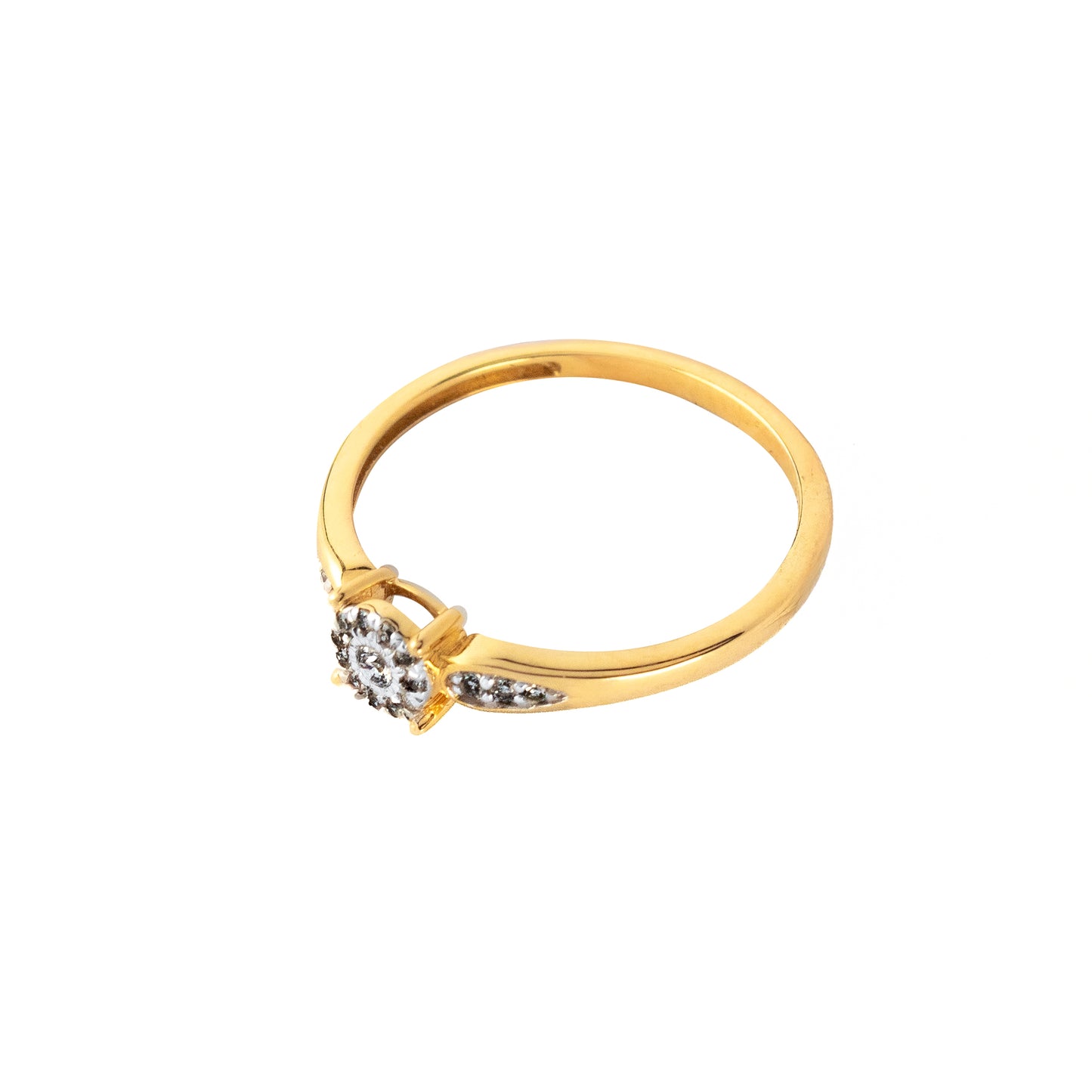 Anillo Compromiso Diamante Natural Oro 14 Kilates. Oro Fino Joyería