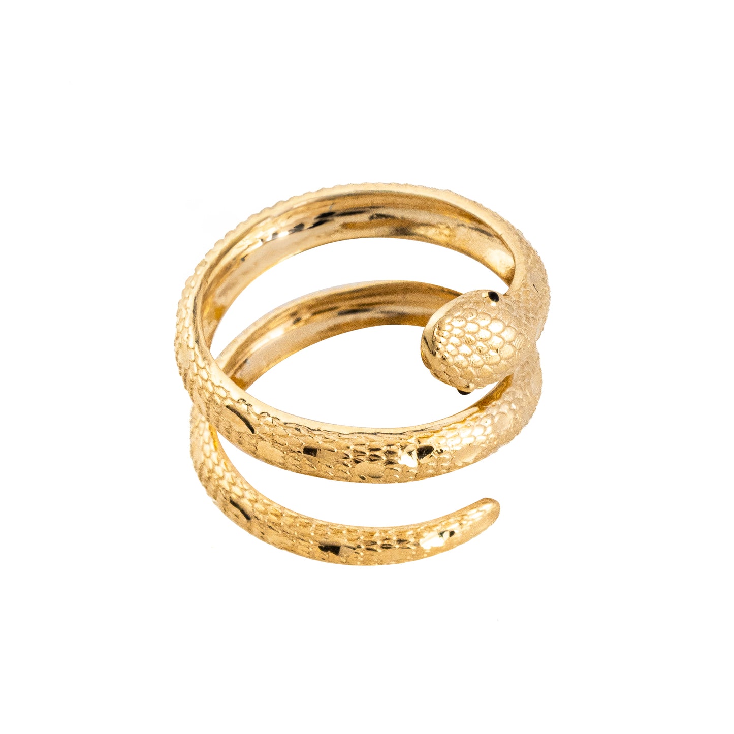 Anillo Serpiente Oro Italiano 14 Kilates. Oro Fino Joyería.
