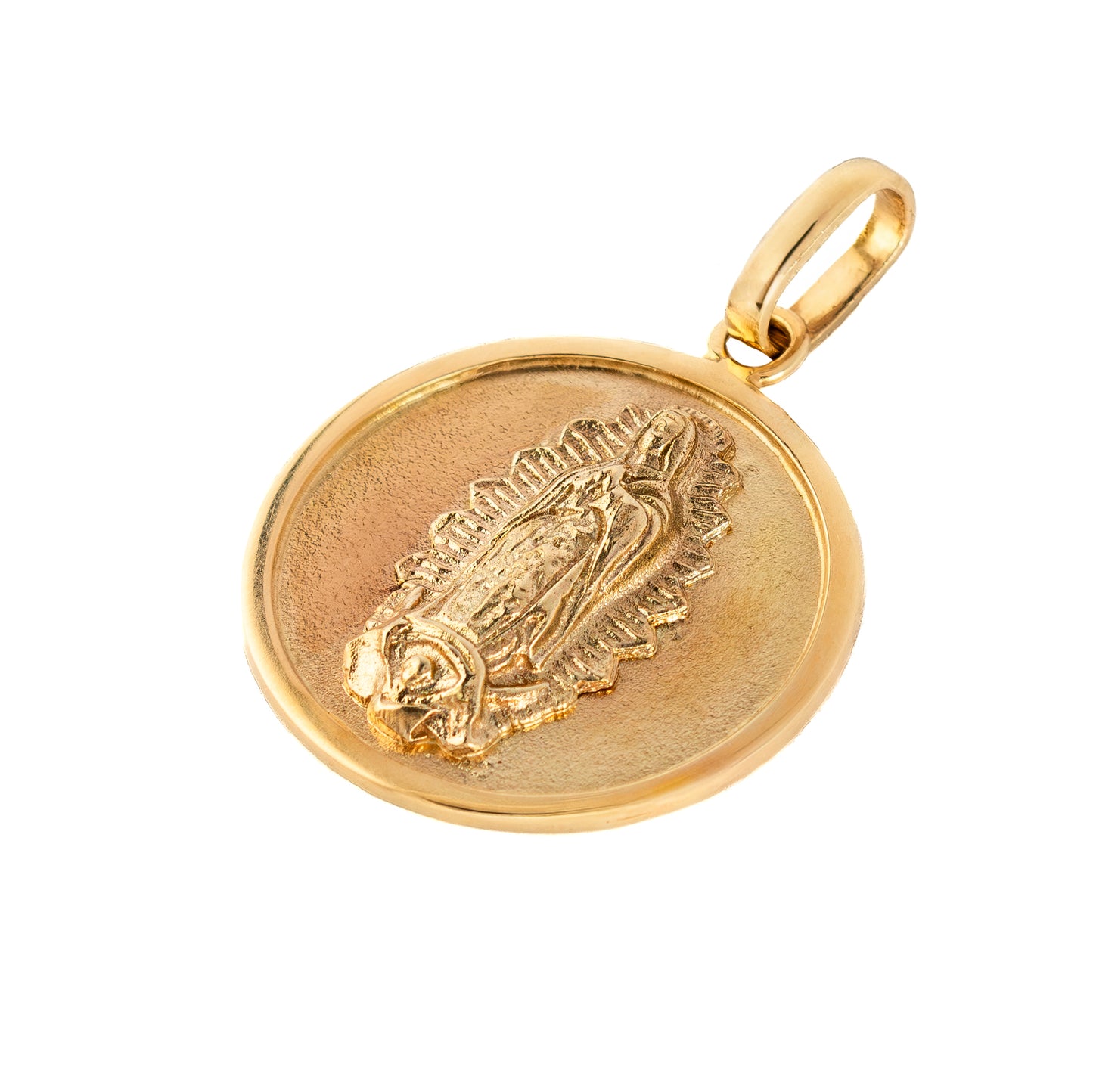 Medalla Virgen De Guadalupe En Oro De 14k. Oro Fino Joyería