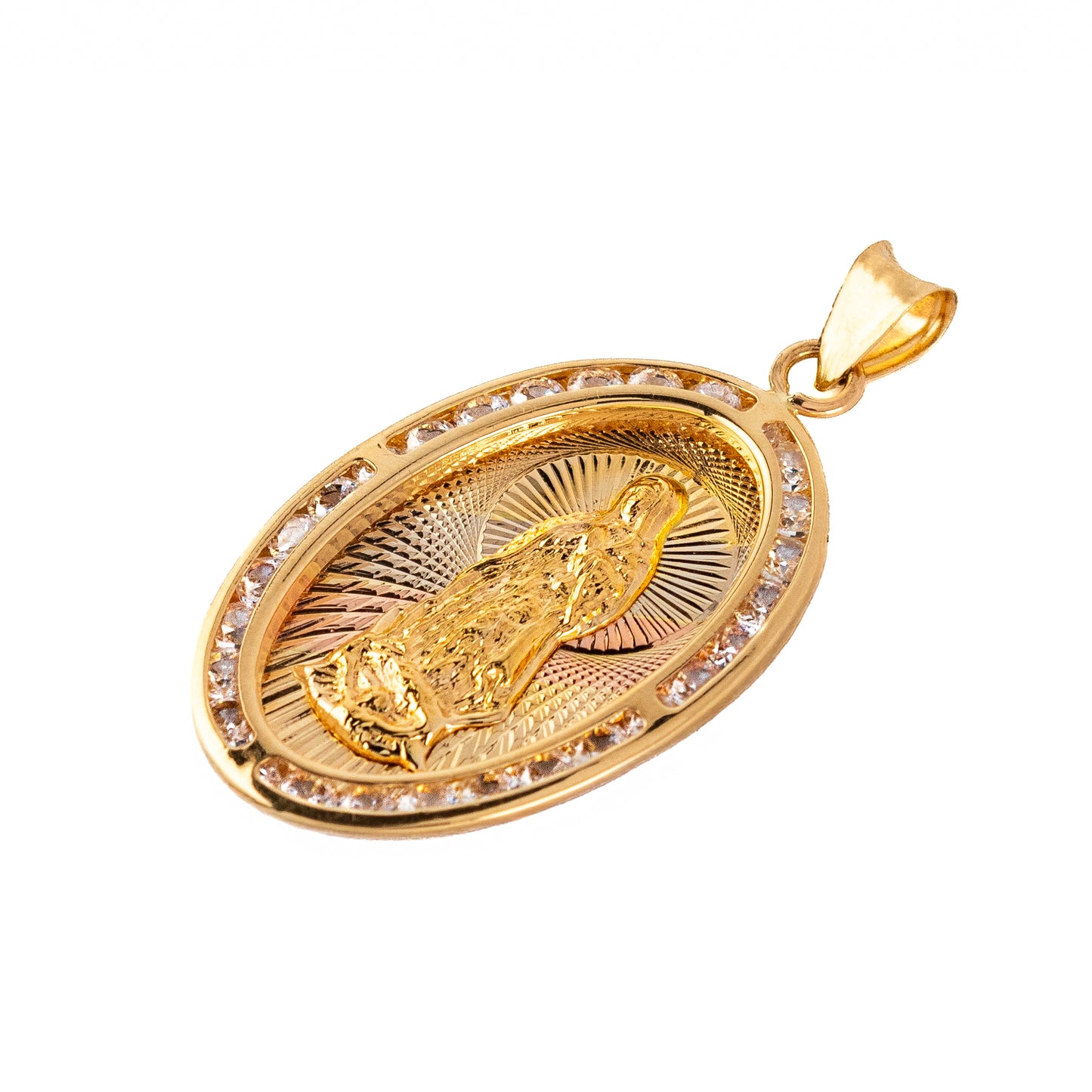 Medalla Virgen Guadalupe 14k. Oro Fino Joyería