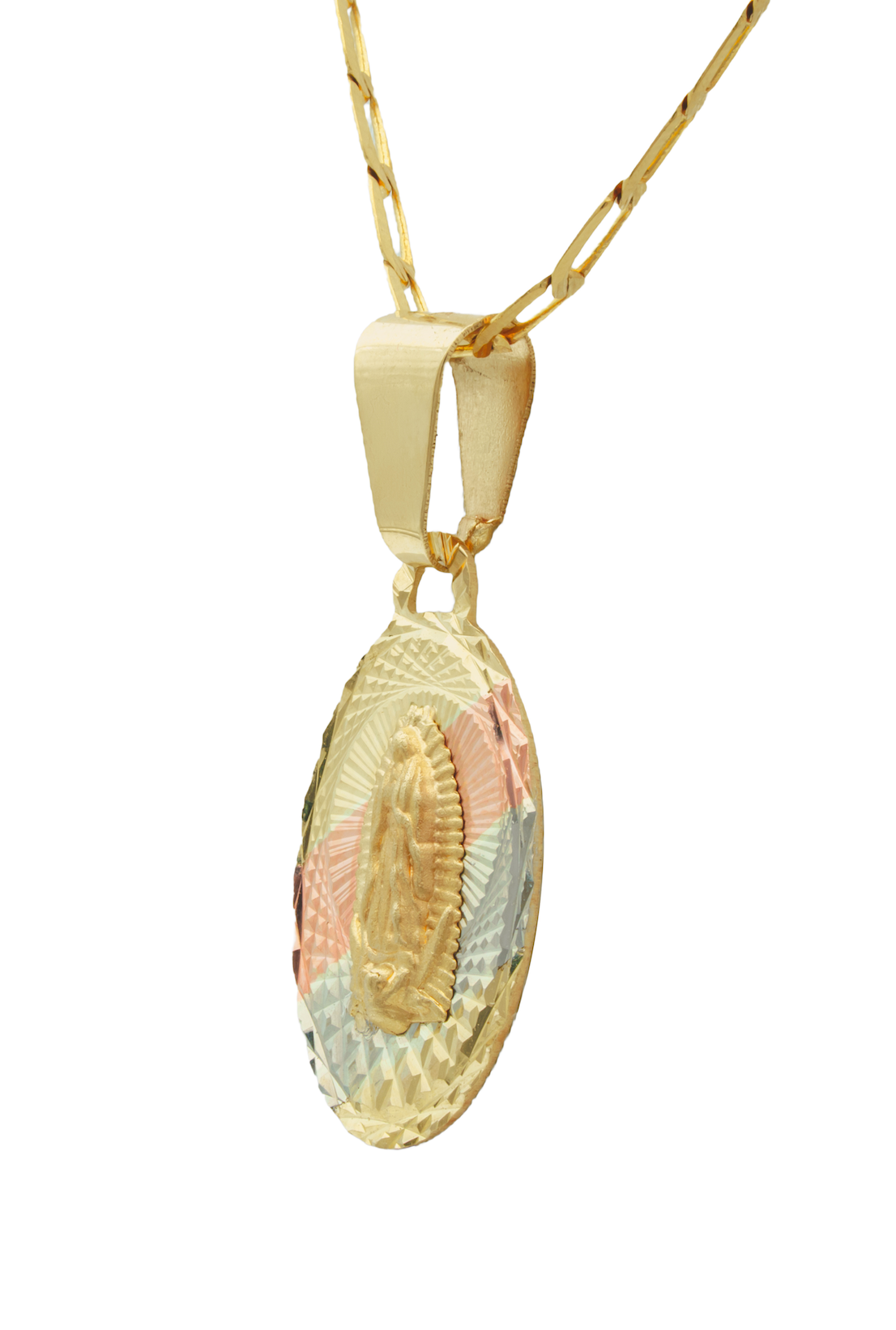 Medalla Virgen De Guadalupe Oro De 10 Kilates. Oro Fino Joyería.