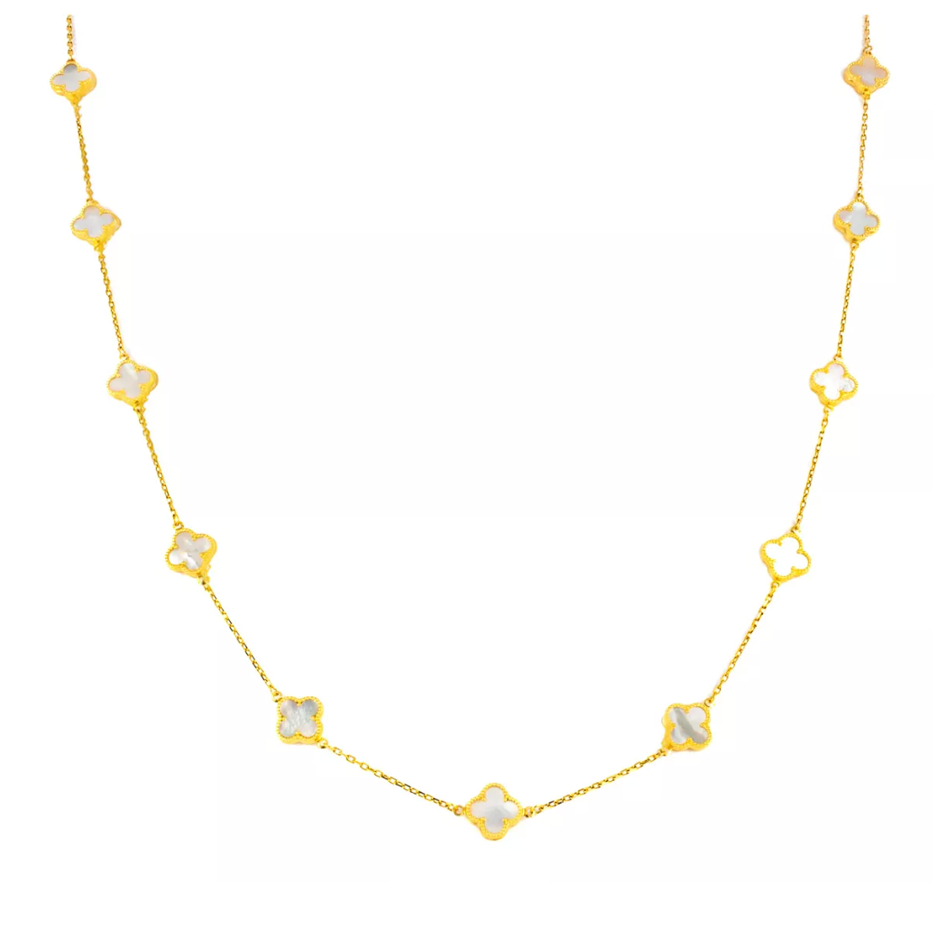 Gargantilla Tréboles Oro 10 Kilates. Oro Fino Joyería.