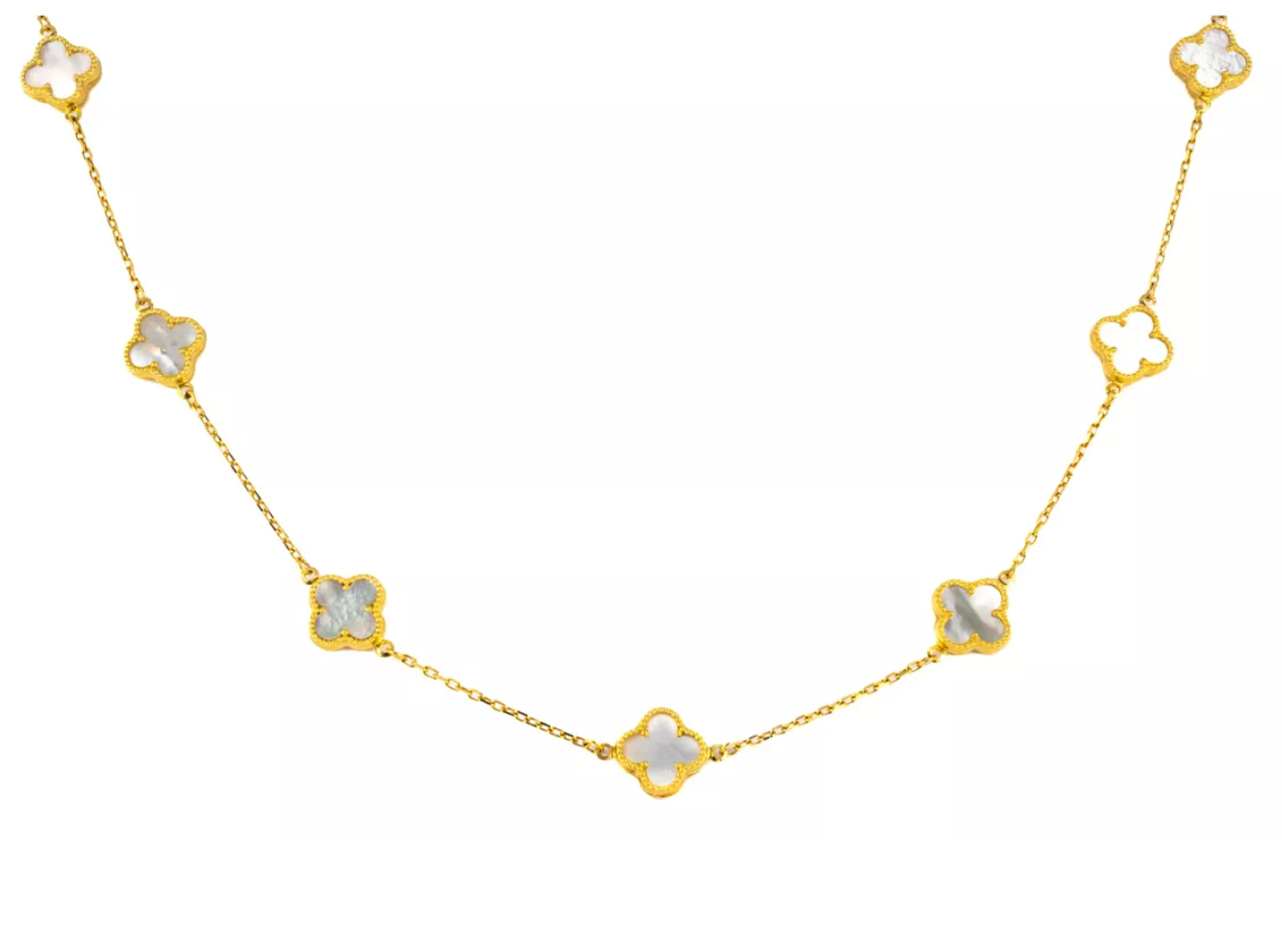 Gargantilla Tréboles Oro 10 Kilates. Oro Fino Joyería.