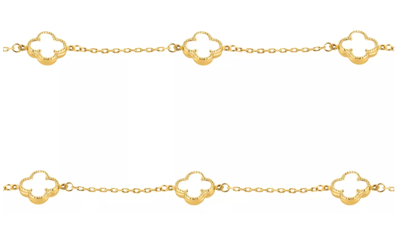 Gargantilla Tréboles Oro 10 Kilates. Oro Fino Joyería.