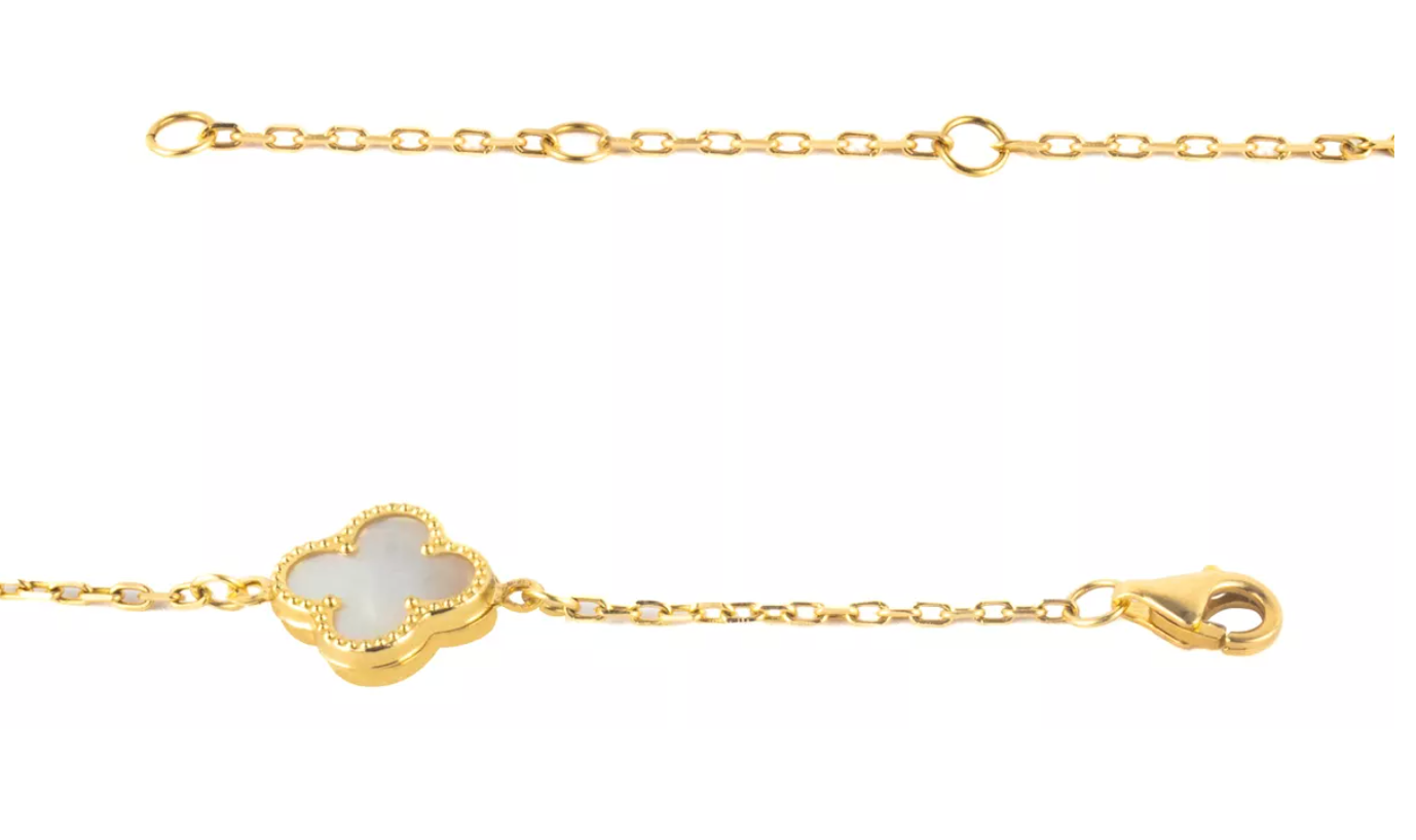 Gargantilla Tréboles Oro 10 Kilates. Oro Fino Joyería.