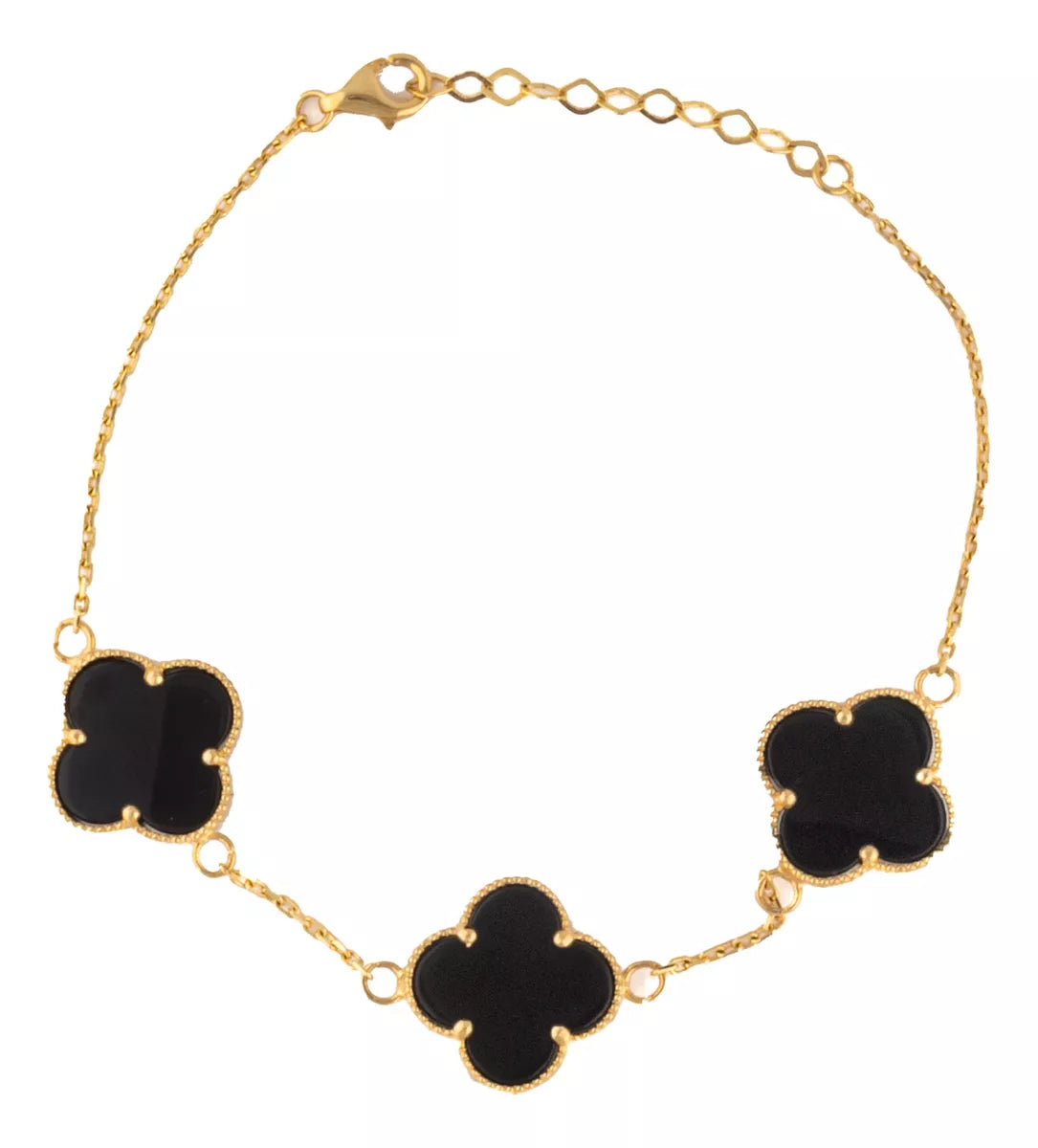 Pulso Trébol Oro 14 Kilates. Oro Fino Joyería.