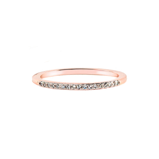 Churumbela Diamantes Naturales Oro Rosa 14 Kilates. Oro Fino Joyería.