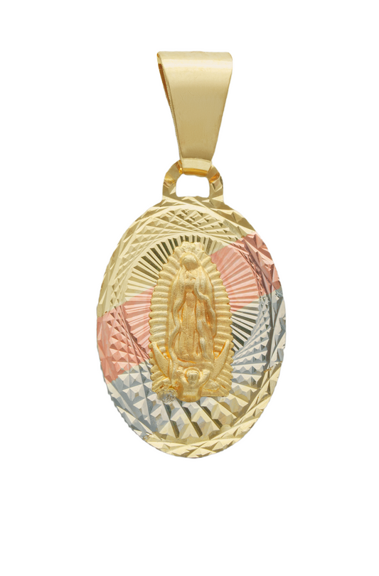 Medalla Virgen De Guadalupe Oro De 10 Kilates. Oro Fino Joyería.