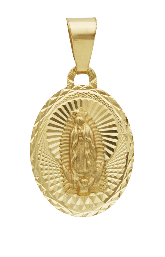 Medalla Virgen De Guadalupe Oro De 10 Kilates. Oro Fino Joyería. (Copia)